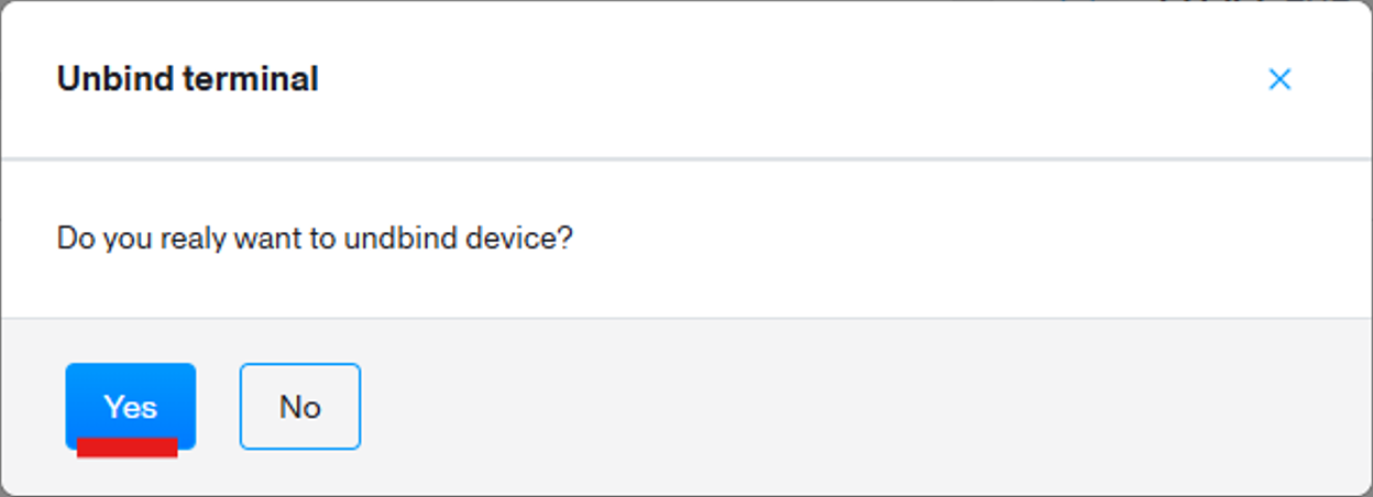 unbind device form