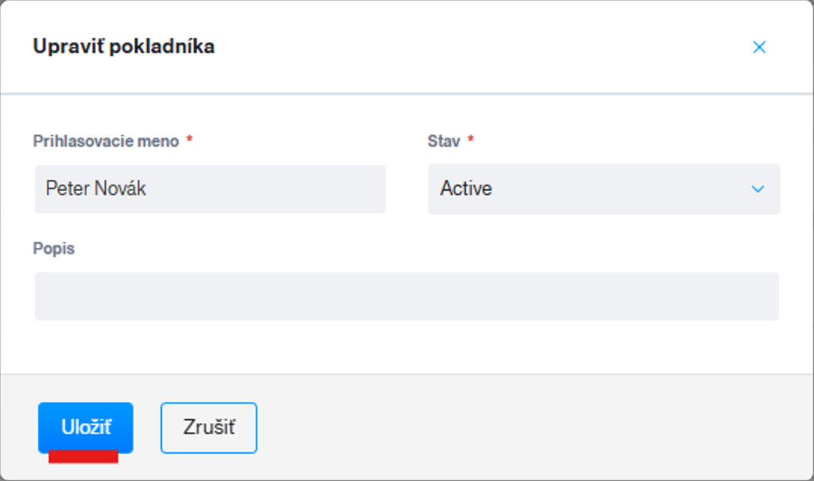 upraviť formulár