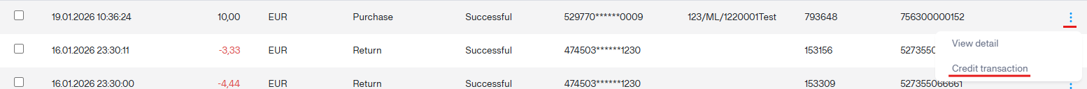 transaction overview reversal