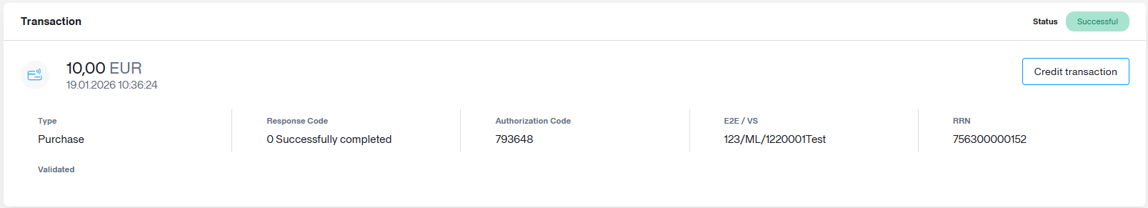 transaction overview reversal