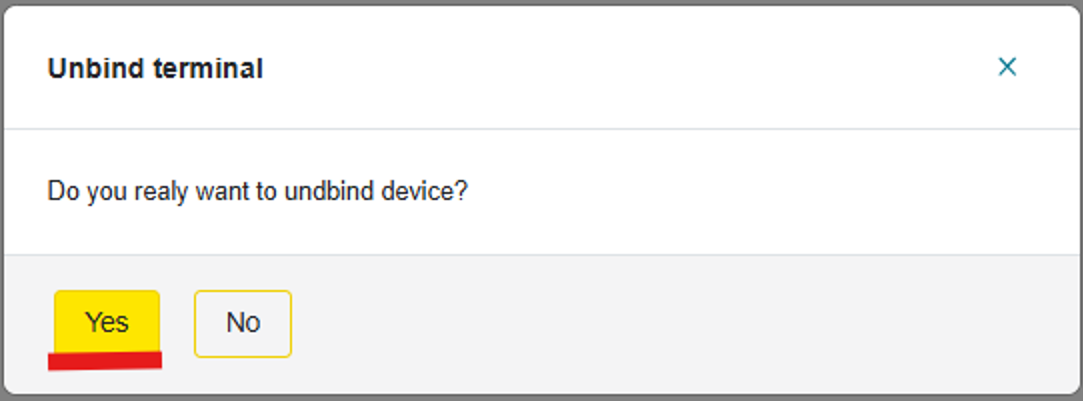 unbind device form