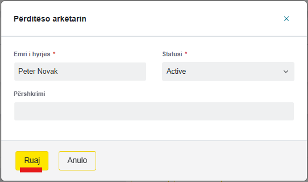 update form